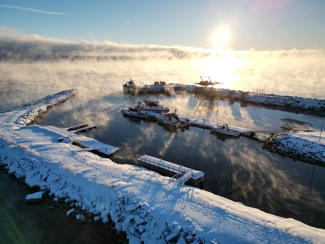 Eksteriør vinter havn